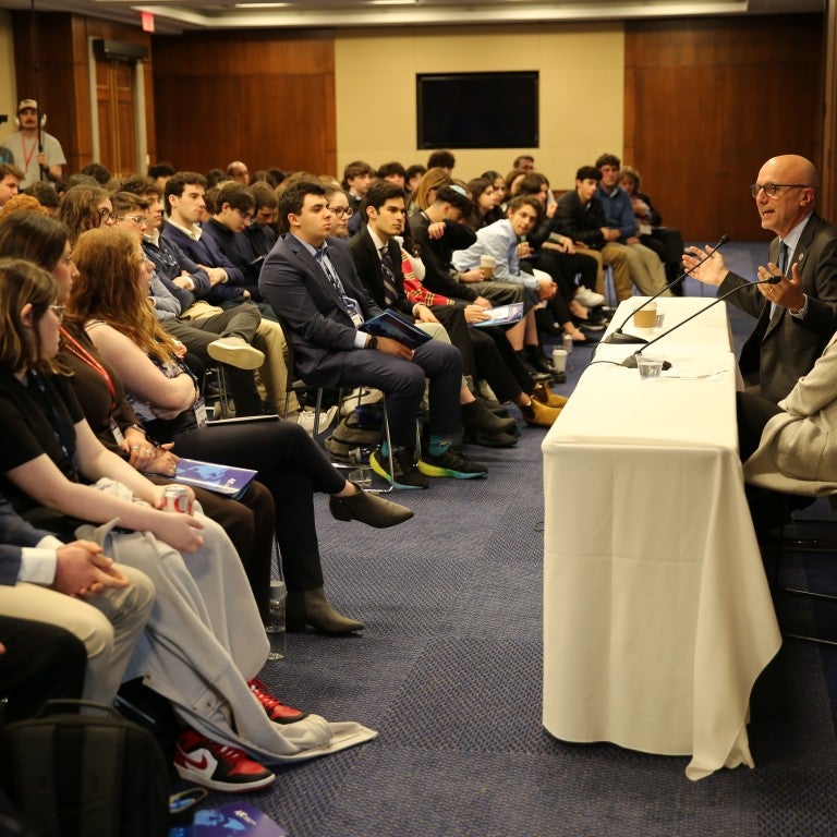 AJC CEO Ted Deutch in conversation with LFT Students 